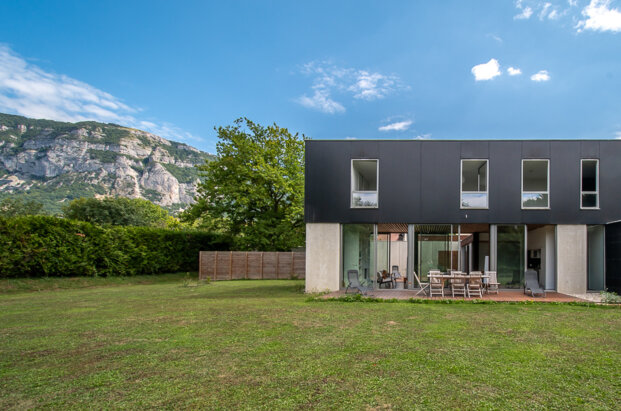 Contemporary villa at the Swiss border