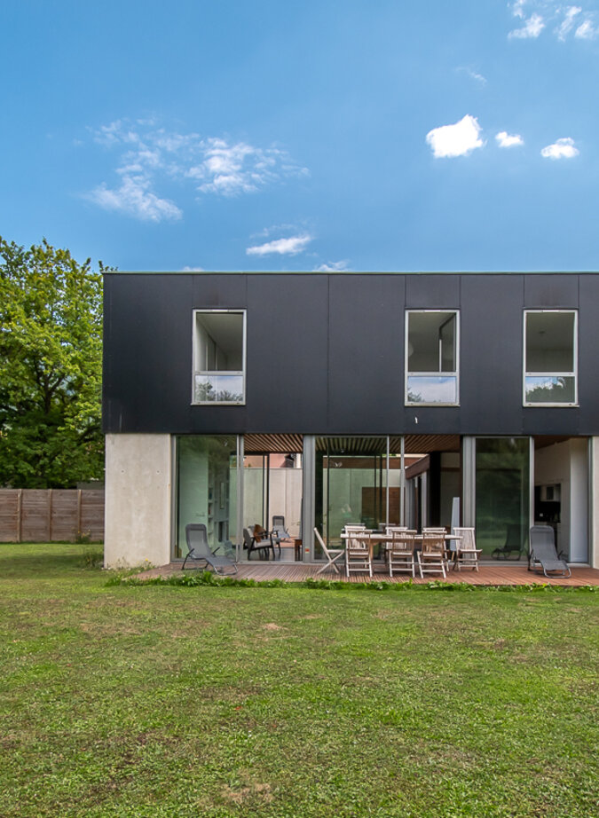 Contemporary villa at the Swiss border