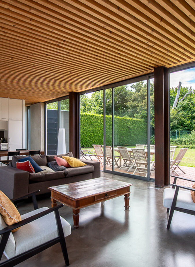 Contemporary villa at the Swiss border